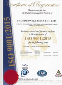 thunderwell ISO certification quality management certificate